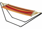 Hammock w/ Hammock Stand Combo, Single, Steel Frame Swinging Outdoor Yard Garden